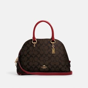 Coach Katy Satchel In Signature Canvas
